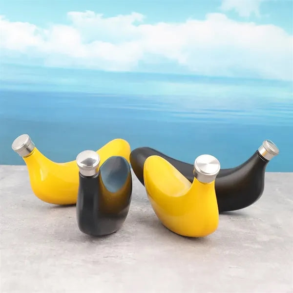 5oz Durable Leakproof Stainless Steel Banana-Shaped Flask