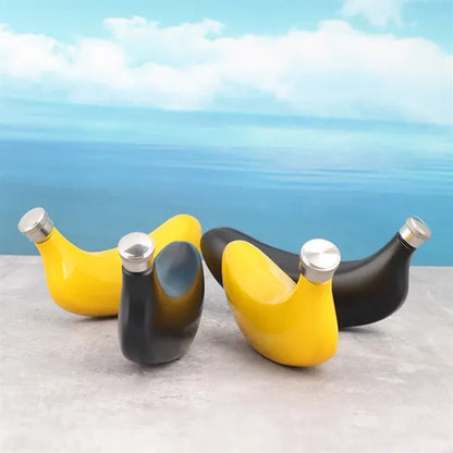 5oz Durable Leakproof Stainless Steel Banana-Shaped Flask