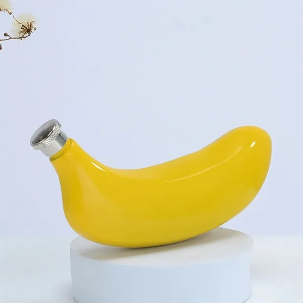 5oz Durable Leakproof Stainless Steel Banana-Shaped Flask