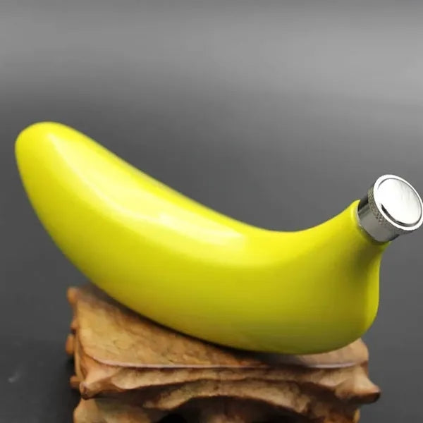 5oz Durable Leakproof Stainless Steel Banana-Shaped Flask