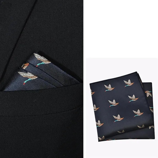 Floral Animal Pocket Square Handkerchief