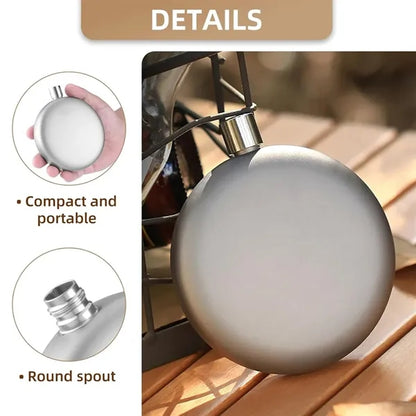 6oz Ultralight Leakproof Pure Titanium Travel Wine Bottle