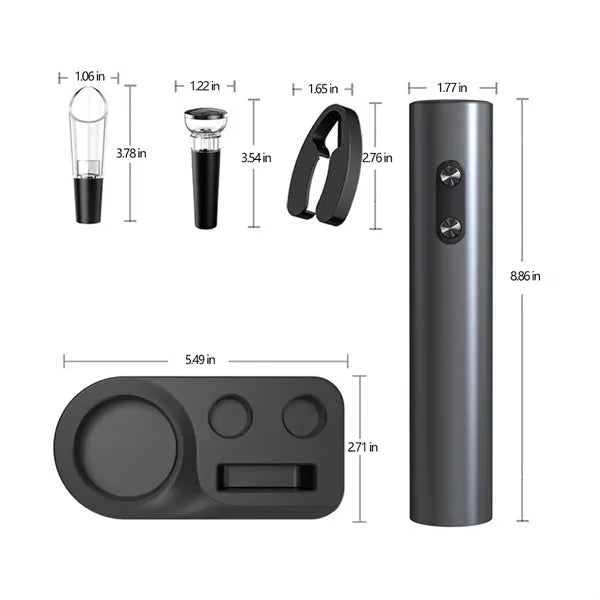 Fast 8-Second Uncorking Wireless Electric Wine Opener Set