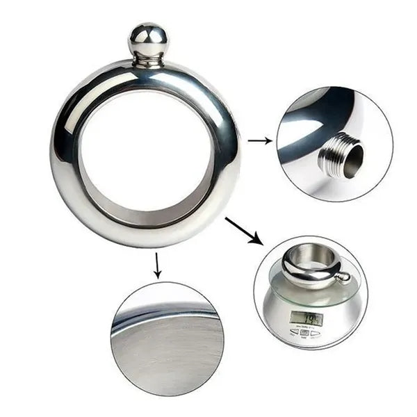 Leakproof Portable Stainless Steel Polished Bracelet Flask