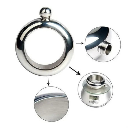 Leakproof Portable Stainless Steel Polished Bracelet Flask
