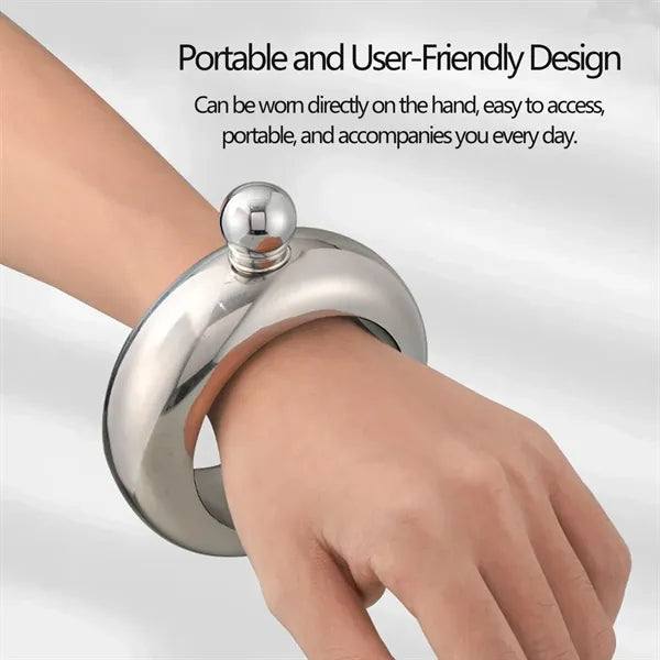 Leakproof Portable Stainless Steel Polished Bracelet Flask