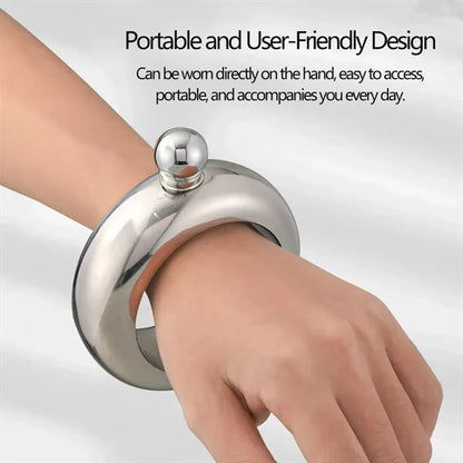 Leakproof Portable Stainless Steel Polished Bracelet Flask