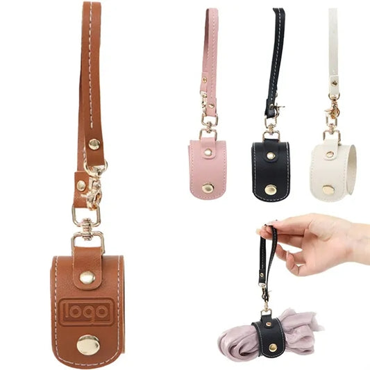 Women's Bag Silk Scarf &Gloves PU Leather Buckle