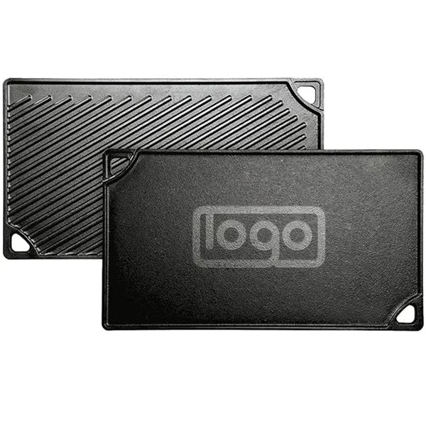 16.7x9.5 IN Cast Iron Rectangular Reversible Grill/Griddle