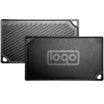 16.7x9.5 IN Cast Iron Rectangular Reversible Grill/Griddle