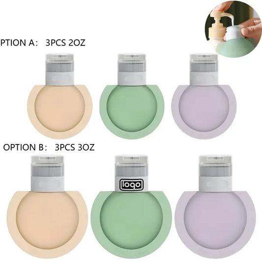 3pcs/pack 2&3OZ Silicone Travel Dispenser Bottle