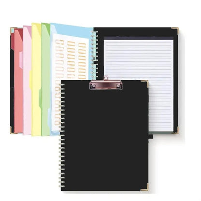 Spiral Clipboard Folio With Storage