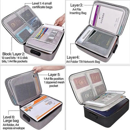 Oxford Document Organizer with Safe Code Lock