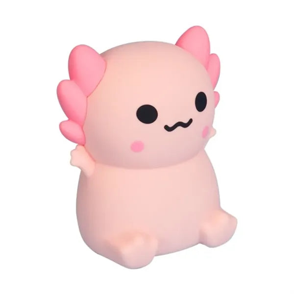Pink Axolotl Silicone Night Light for Kids USB Rechargeable