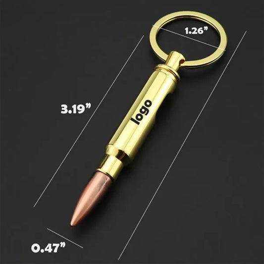 Compact Durable Alloy Bullet-Shaped Bottle Opener