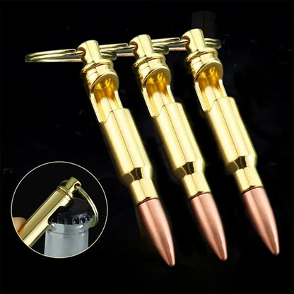 Compact Durable Alloy Bullet-Shaped Bottle Opener