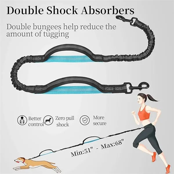 Hands Free Dog Leash with Pouch