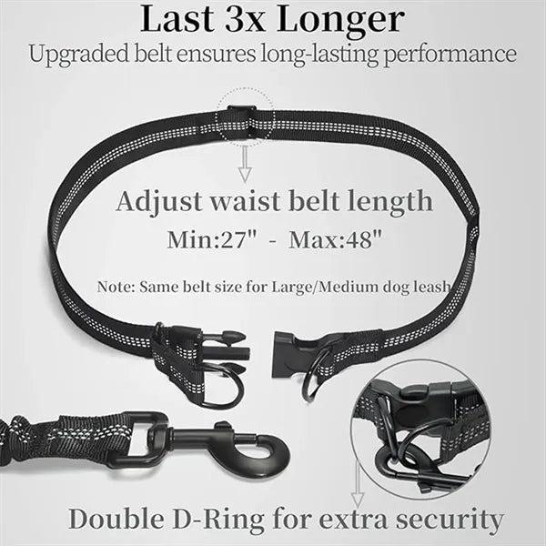 Hands Free Dog Leash with Pouch
