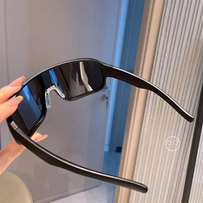 Polarized Retro Wraparound Sport Mirror Lens Sunglasses
