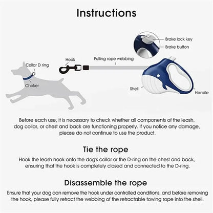 10ft Lightweight Retractable Leash