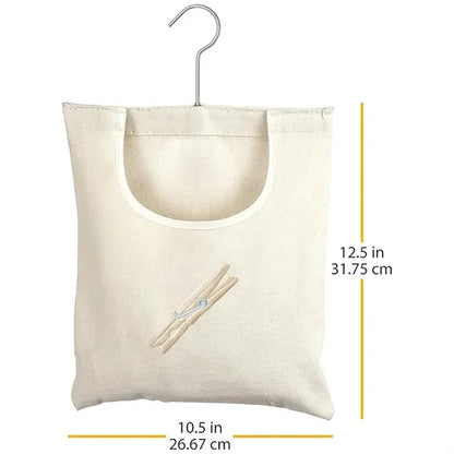 Canvas Clothespin Bag Hanging Storage Organizer