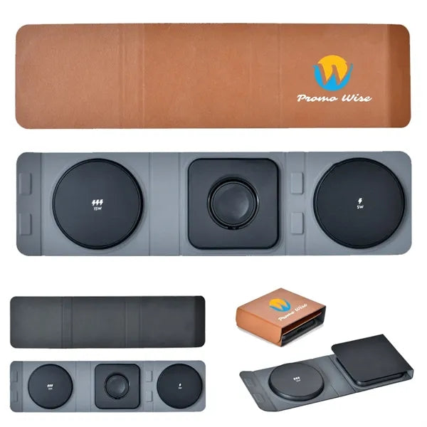 3-in-1 Foldable PU Magnetic Wireless Fast Charger