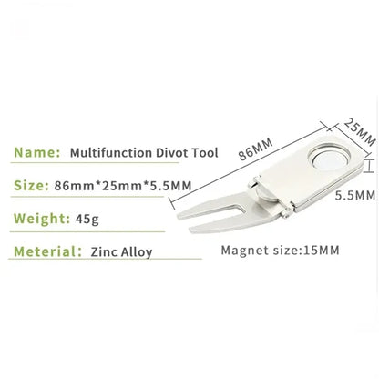 Multifunctional golf cigar fork