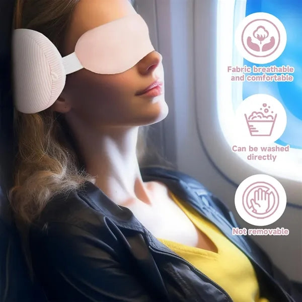 2-in-1 Foldable Breathable Travel Neck Pillow with Eye Mask