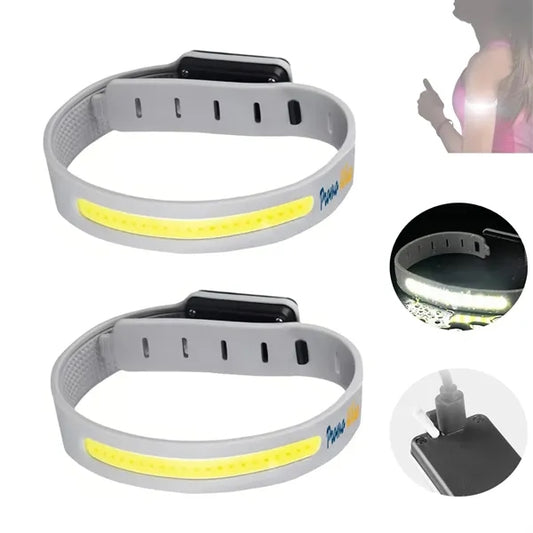 Rechargeable 3-Level Running Wristband Flashlight