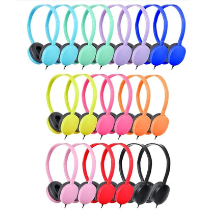 Colorful On-Ear Wired Headphones with 3.5mm Jack