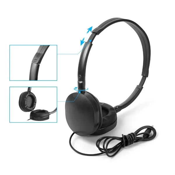 Colorful On-Ear Wired Headphones with 3.5mm Jack