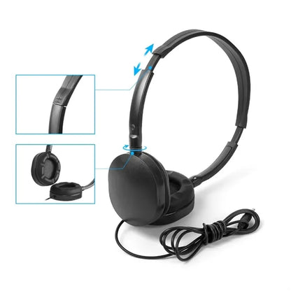 Colorful On-Ear Wired Headphones with 3.5mm Jack