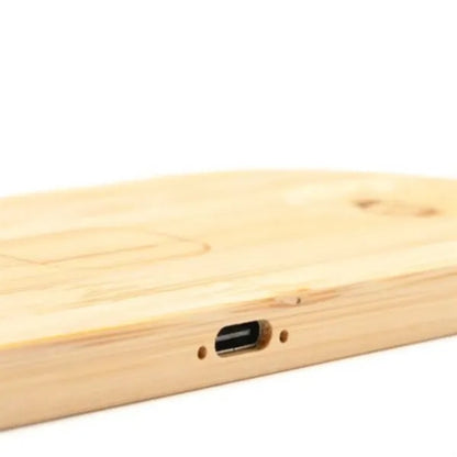 Natural Bamboo Wireless Charging Pad