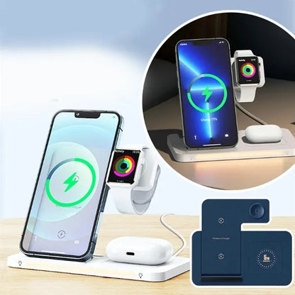 3-in-1 Wireless Charging Station with Ambient Light