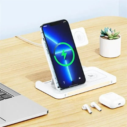 3-in-1 Wireless Charging Station with Ambient Light