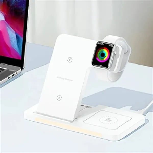 3-in-1 Wireless Charging Station with Ambient Light