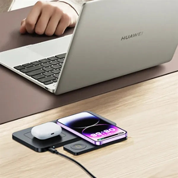 3-in-1 Wireless Charging Station with Ambient Light