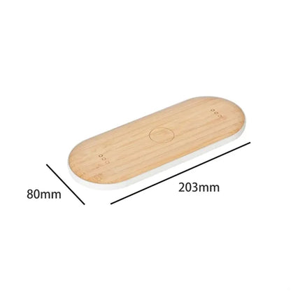 Bamboo Wireless Charging Pad with Speakers