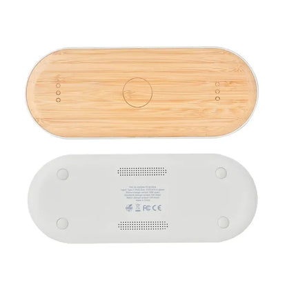 Bamboo Wireless Charging Pad with Speakers