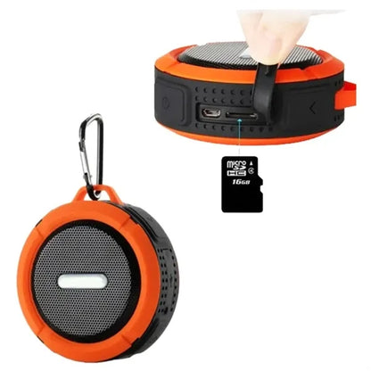 Rugged Waterproof Bluetooth Speaker with Carabiner