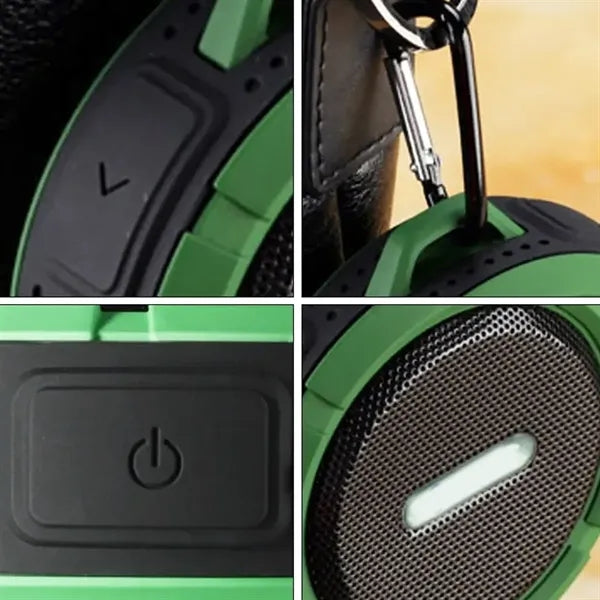 Rugged Waterproof Bluetooth Speaker with Carabiner