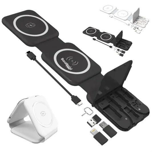 Foldable 3-in-1 Wireless Charging Pad & Stand