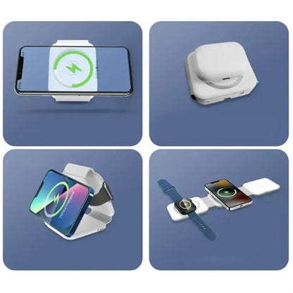 Foldable 3-in-1 Wireless Charging Pad & Stand