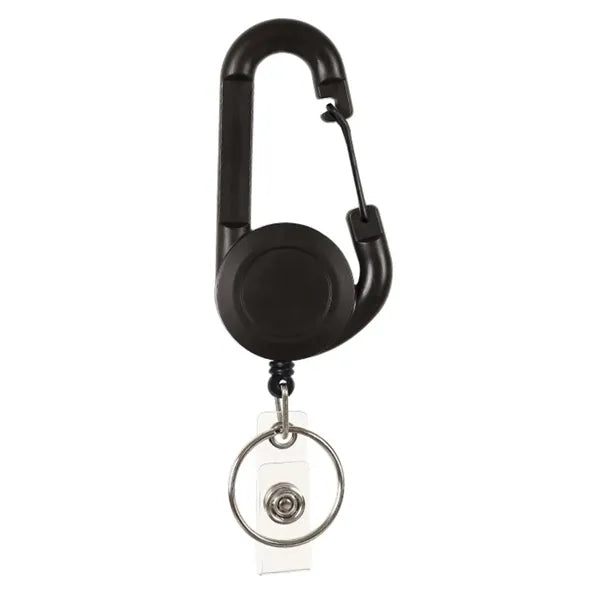 Round Carabiner Badge Reel w/ Keyring