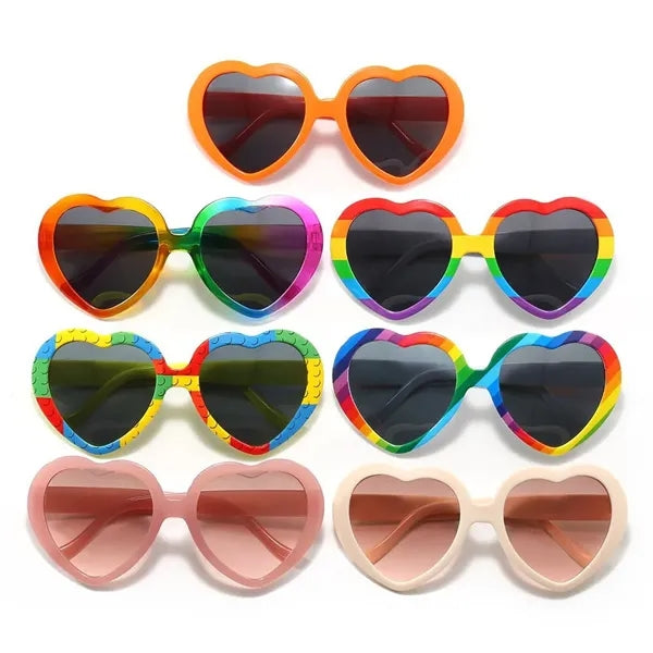 Oversize UV Protection Heart Shaped Sunglasses