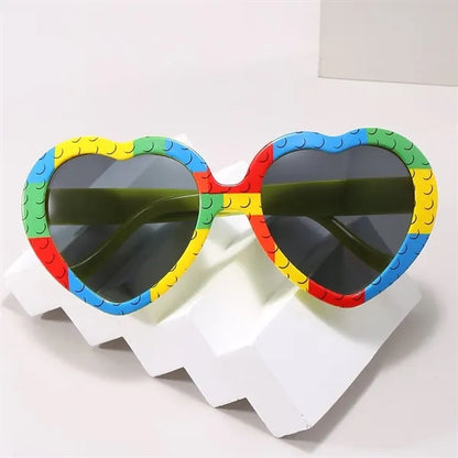 Oversize UV Protection Heart Shaped Sunglasses