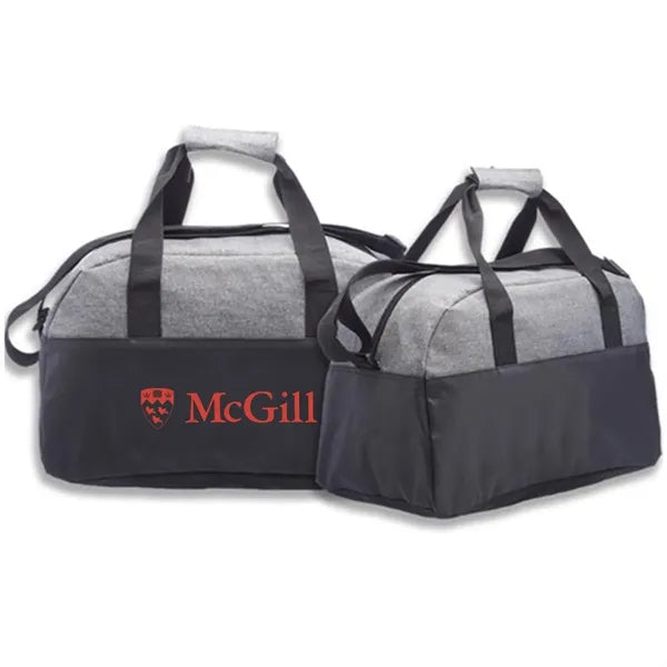 Two-Tone Classic Duffel Bag w/ Shoulder Strap