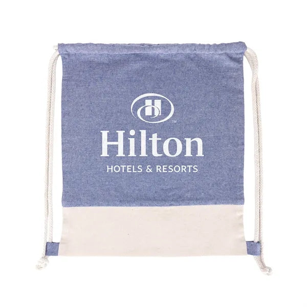 TwinTone Recycled Cotton Drawstring Bag