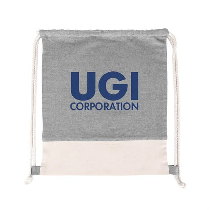 TwinTone Recycled Cotton Drawstring Bag