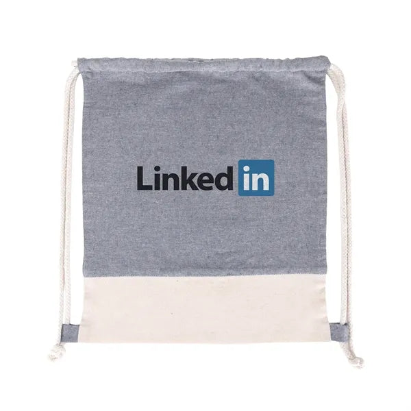 TwinTone Recycled Cotton Drawstring Bag
